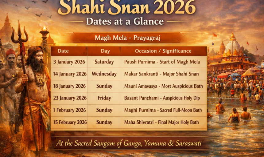 Shahi Snan Dates 2026 – When Faith Meets the Flow of the Ganges
