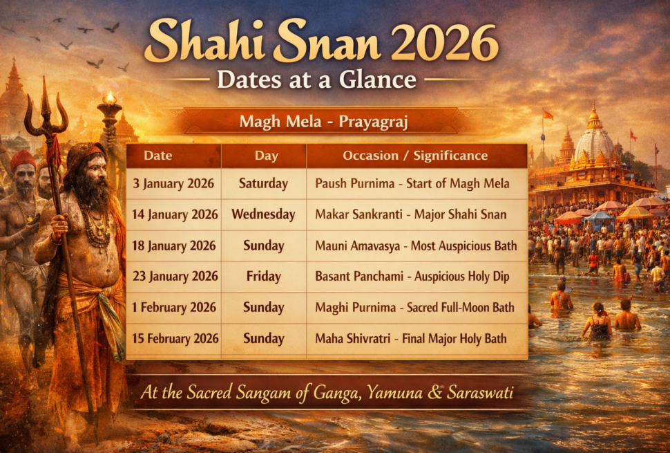 shahi snan dates 2026